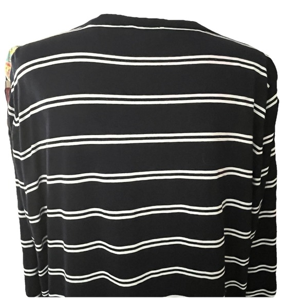 Talbots Sz 3X Striped Button Up 3/4 Sleeve Round Neck Cardigan Coastal Office - Picture 7 of 11